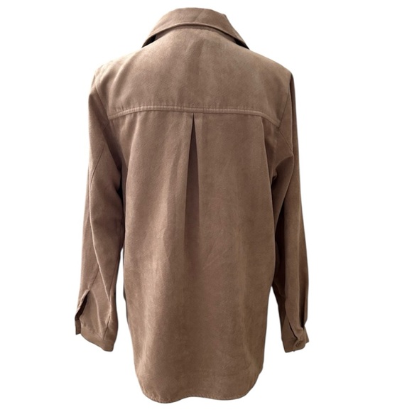 Drapers & Damons Faux Suede Tan Shacket Size Medium - Picture 4 of 4